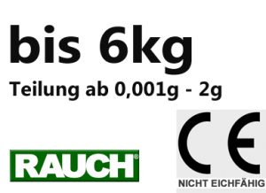 Kalibrierfähig Wiegebereiche bis 6kg ab 0,001g-1g